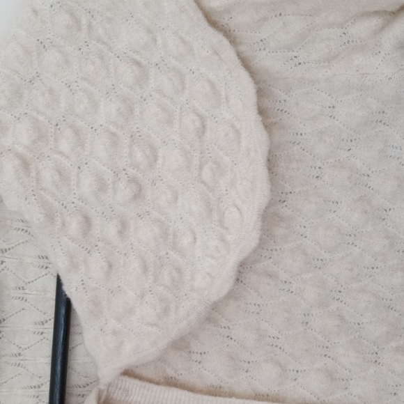 Zara size small sweater with decorative buttons and giant collar textured - Picture 2 of 3